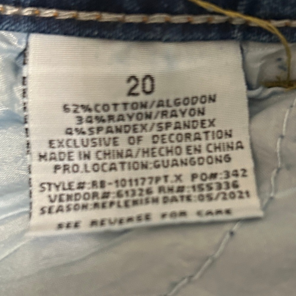 Red Bottoms Flare Jeans Womens 34X30 Blue Raw Hem High Rise Denim Retro Y2k Boho - Picture 10 of 11
